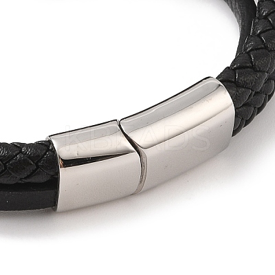 Braided Microfiber Leather Multi-strand Bracelets BJEW-B096-02B-1
