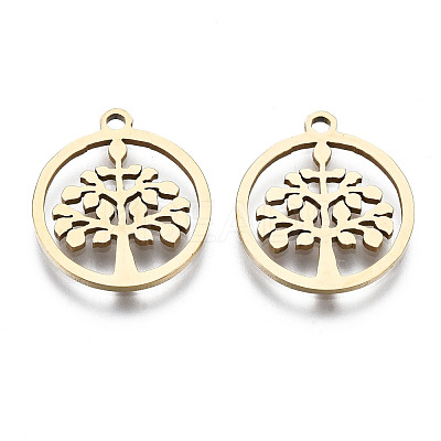 201 Stainless Steel Pendants STAS-T044-189G-1