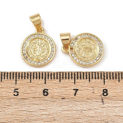 Brass Micro Pave Cubic Zirconia Pendants KK-L255-12G-1