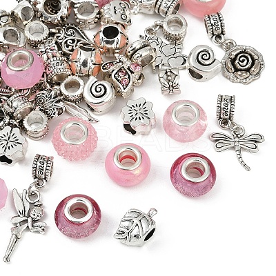 DIY European Style Bracelet Kits. including Alloy & Resin European Beads DIY-YW0012-11B-1