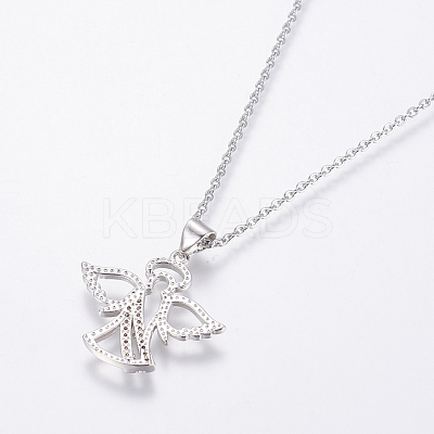 304 Stainless Steel Chain Necklaces NJEW-O108-43P-1