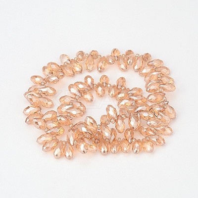 Electroplate Glass Beads Strands EGLA-J068-M-1