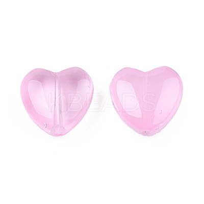 Transparent Spray Painted Glass Beads X-GLAA-N035-030-C09-1