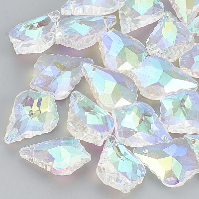 Plated Faceted Leaf Glass Beads LS-EGLA-S100-02-1