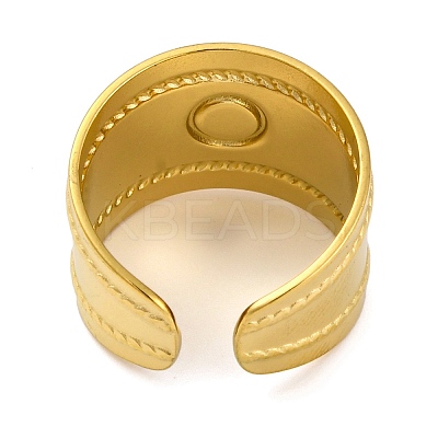 304 Stainless Steel Open Cuff Rings RJEW-K261-03G-1