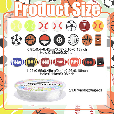 100Pcs Handmade Polymer Clay Beads CLAY-YW0002-45-1