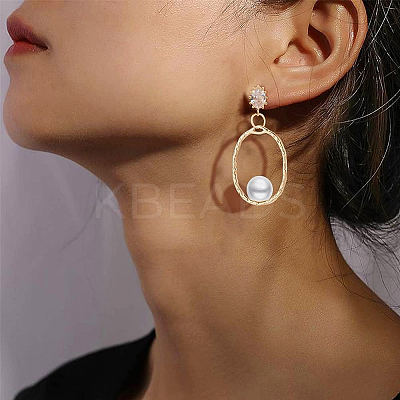 10Pcs Brass Clear Cubic Zirconia Stud Earring Findings KK-BC0008-76-1