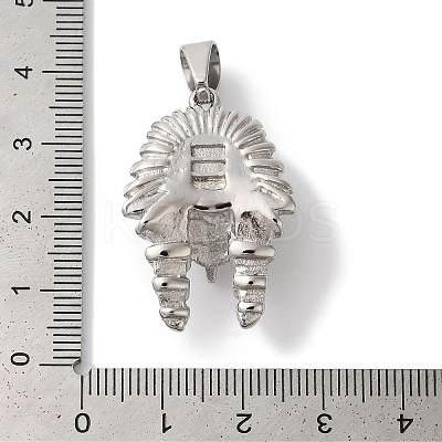 Non-Tarnish 304 Stainless Steel Pendants STAS-Z075-24P-1