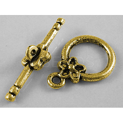 Tibetan Style Toggle Clasps X-GLF1075Y-1