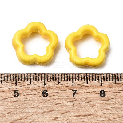 Flower Hollow Glazed Porcelain Bead Frame PORC-A034-09L-1