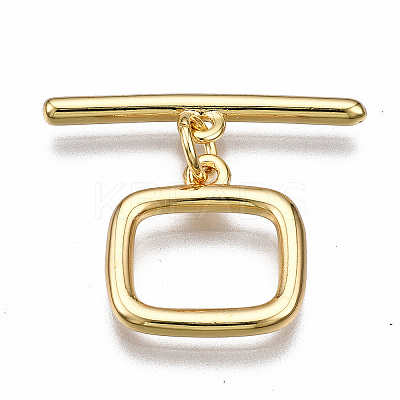 Brass Toggle Clasps X-KK-T063-100G-NF-1