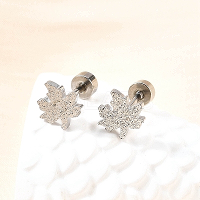 304 Stainless Steel Stud Earrings EJEW-H161-01P-H-1