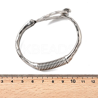 Alloy Hinged Bangles for Women RJEW-S637-02AS-1