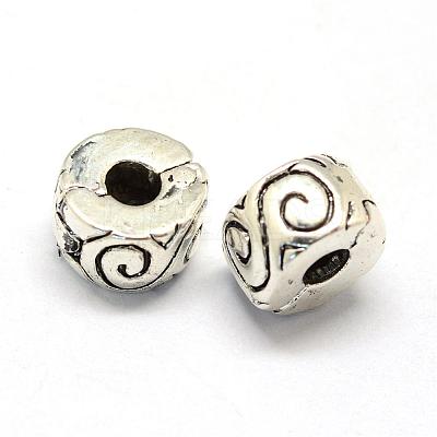 Alloy European Style Clasps PDLC-R001-16AS-1