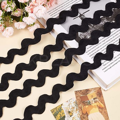 9 Yards Polyester Wavy Fringe Trim Ribbon OCOR-XCP0002-95B-1