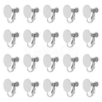 20Pcs 316 Stainless Steel Clip-on Earring Findings STAS-UN0053-54-1