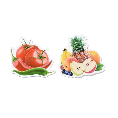 Cartoon Fruit Paper Stickers Set LS-DIY-G066-18-1