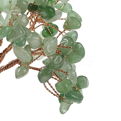 Natural Green Aventurine Chips Tree Decorations DJEW-M012-03B-1