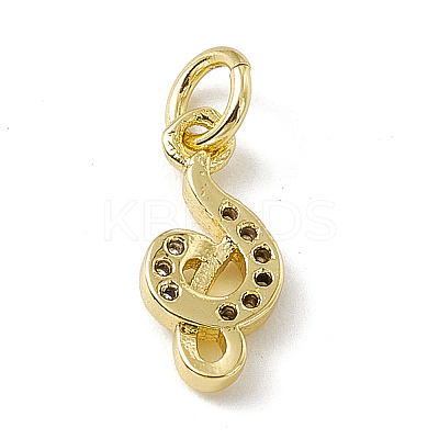 Brass Micro Pave Cubic Zirconia Charms ZIRC-F132-98G-1