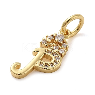 Brass Micro Pave Cubic Zirconia Pendants KK-M273-01G-P-1