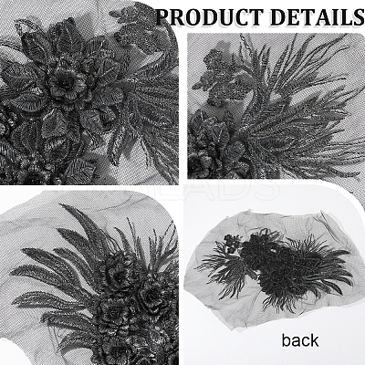 3D Flower Lace Appliques DIY-WH0430-459A-1