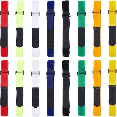 SUPERFINDING 16Pcs 8 Color Reusable Nylon Cable Ties FIND-FH0002-20-1