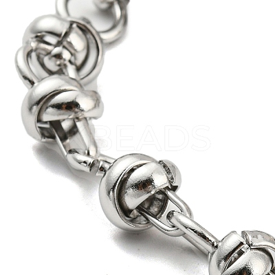 Non-Tarnish 304 Stainless Steel Ring Link Chain Bracelet BJEW-C042-10P-1