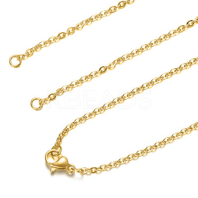 304 Stainless Steel Cable Chain Necklace Making STAS-T040-PJ209-2-70-1