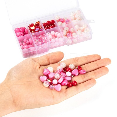 206Pcs 8 Style Acrylic Beads Sets OACR-LS0001-02-1