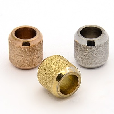 201 Stainless Steel Textured Beads STAS-M003-15-1