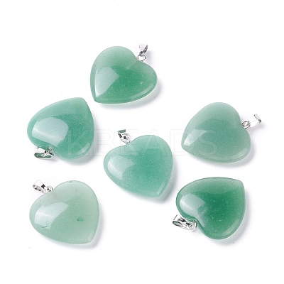 Natural Green Aventurine Pendants G-G956-B37-FF-1