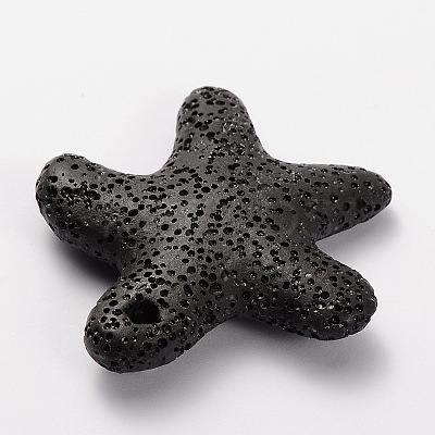 Synthetic Lava Rock Big Starfish/Sea Stars Pendants G-O025-05E-1