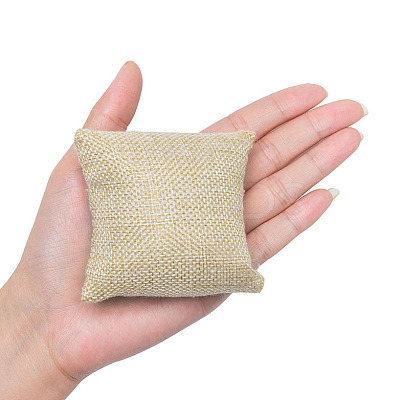 Kraft Hemp Pillow Holder for Jewelry Bracelet & Watch Displays BDIS-WH0002-01-1