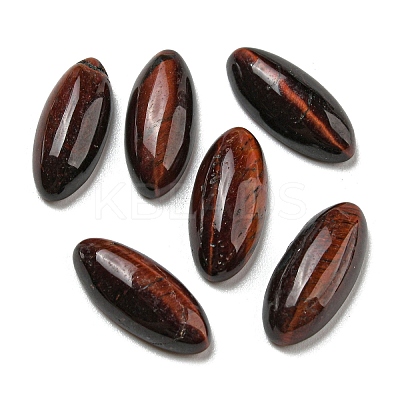 Dyed & Heated Natural Red Tiger Eye Cabochons G-B050-24F-1