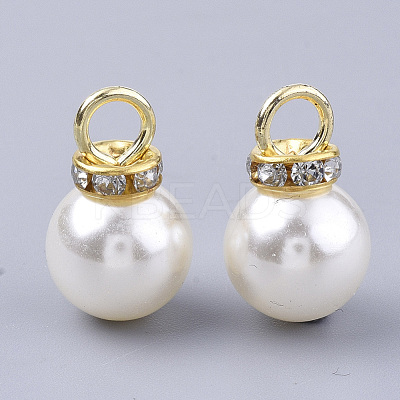 High Luster ABS Plastic Imitation Pearl Pendants RB-T011-01C-G-1
