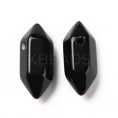 Natural Obsidian Double Terminal Pointed Pendants G-C007-02A-07-1