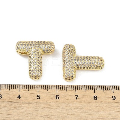 Brass Micro Pave Clear Cubic Zirconia Pendants KK-Z041-01G-T-1
