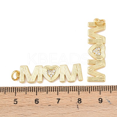 Brass Micro Pave Cubic Zirconia Pendants KK-P339-10G-1