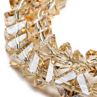 Electroplate Transparent Glass Beads Strands EGLA-P052-02A-PL02-1
