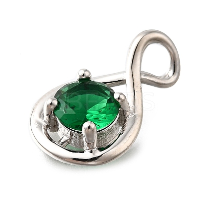 925 Sterling Silver Pave Cubic Zirconia Pendants STER-V001-03P-05-1