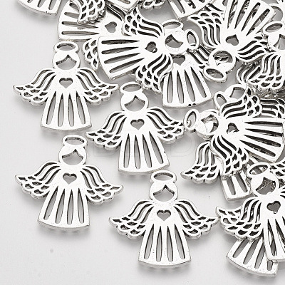 Tibetan Style Alloy Pendants TIBEP-S319-016AS-RS-1
