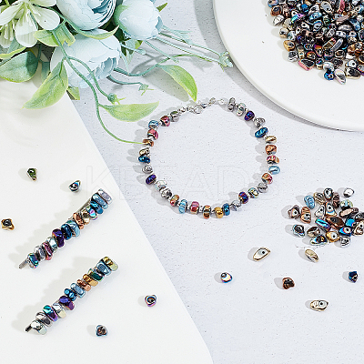 300Pcs 15 Colors Electroplate Non-magnetic Synthetic Hematite Beads G-AR0003-99-1