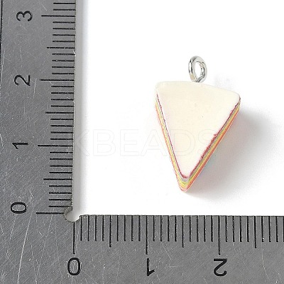 3D Rainbow Cake Resin Pendants LS-RESI-V002-01-1