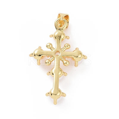 Brass Micro Pave Cubic Zirconia Pendants KK-G460-05G-1