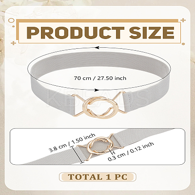 1Pc Polyester Elastic Corset Belts with Alloy Ring Buckle AJEW-LP0007-41A-1