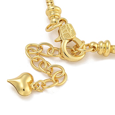 2.5mm Brass European Style Round Snake Chain Bracelets for Jewelry Making BJEW-P338-01G-1