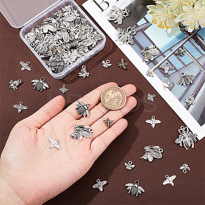 108Pcs 9 Style Tibetan Style Alloy Pendants FIND-CA0005-97-1