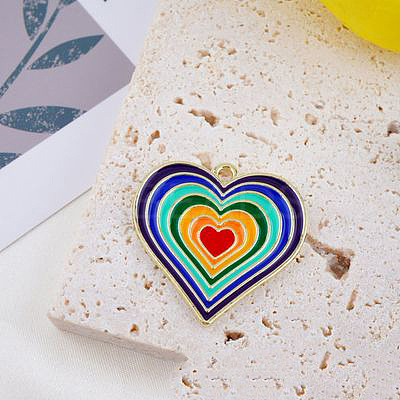Alloy Enamel Pendants ENAM-CJC0003-14G-RS-1