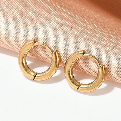 202 Stainless Steel Huggie Hoop Earrings EJEW-F111A-12mm-G-1