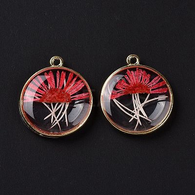 Transparent Clear Epoxy Resin Pendants LS-RESI-L036-08G-01-1